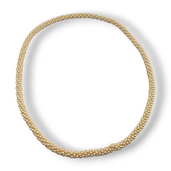 Vintage Cream Yellow Faux Pearl Necklace - Picture 5 of 6